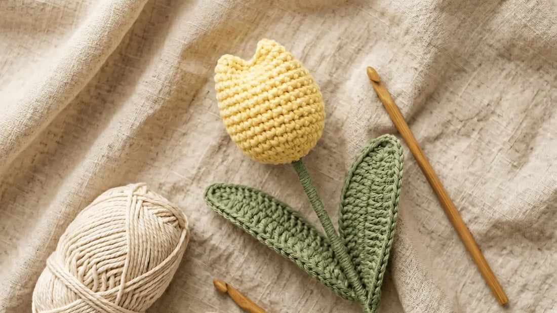 The Sweetest Crochet Tulip You’ll Ever Make (Free Pattern Inside) - Soft Petal Crochet