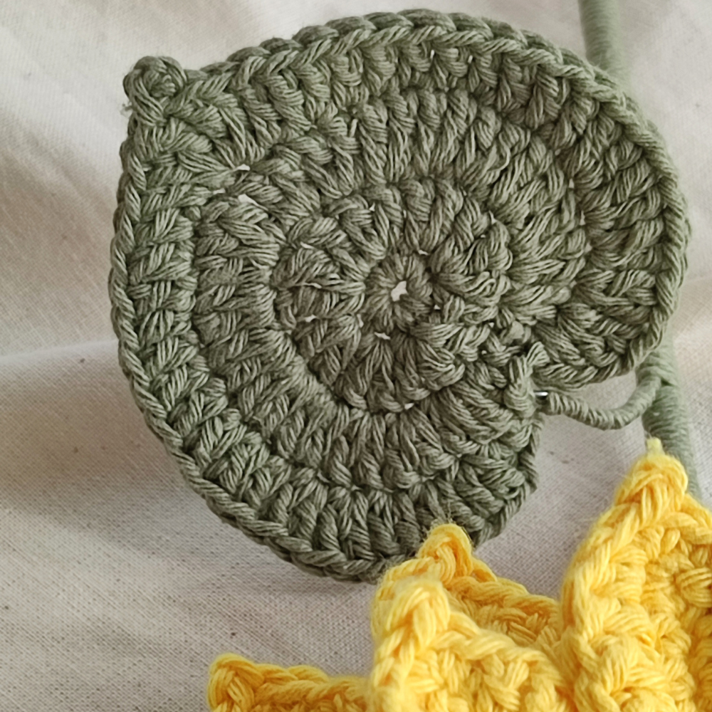 Giant Sunflower Crochet Flower Pattern — Wire Petal PDF, Instant Download