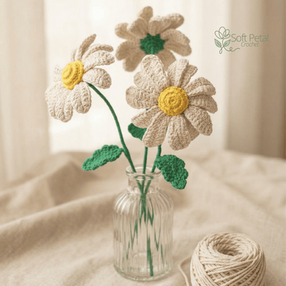 The Simply Sweet Daisy — Crochet Pattern (PDF Download) - Soft Petal Crochet