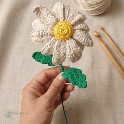 The Simply Sweet Daisy — Crochet Pattern (PDF Download) - Soft Petal Crochet