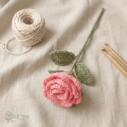 The Simply Sweet Rose — Crochet Pattern (PDF Download) - Soft Petal Crochet