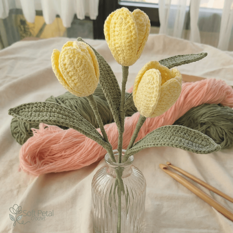The Simply Sweet Tulip — Crochet Pattern (PDF Download) - Soft Petal Crochet
