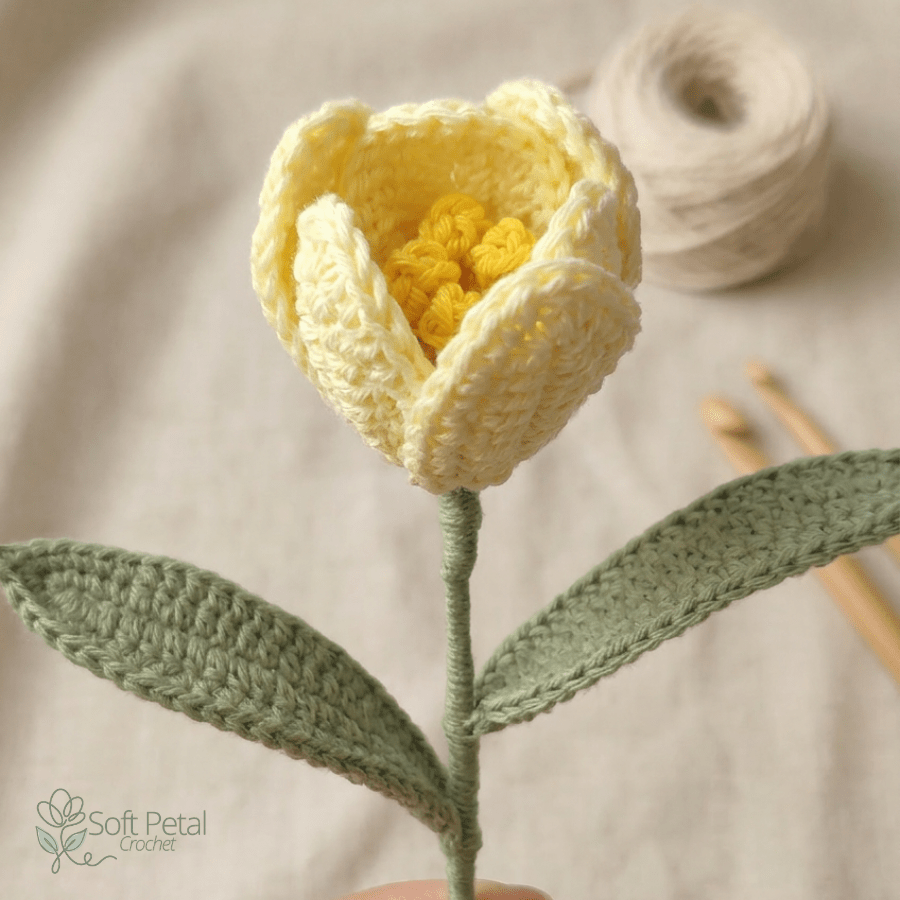 The Simply Sweet Tulip — Crochet Pattern (PDF Download) - Soft Petal Crochet
