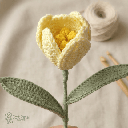 The Simply Sweet Tulip — Crochet Pattern (PDF Download) - Soft Petal Crochet