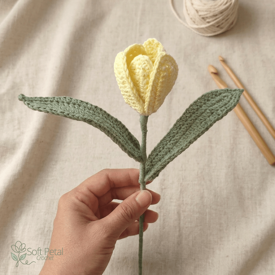 The Simply Sweet Tulip — Crochet Pattern (PDF Download) - Soft Petal Crochet