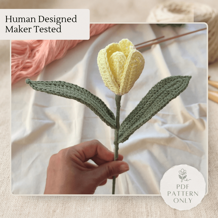 The Simply Sweet Tulip — Crochet Pattern (PDF Download) - Soft Petal Crochet